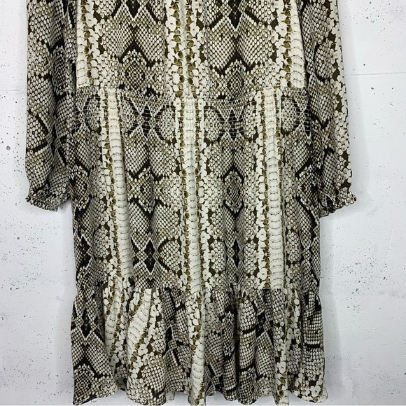 J. Crew Cinched Waist Snakeskin Glendale Dress Size XXS - Picture 3 of 9